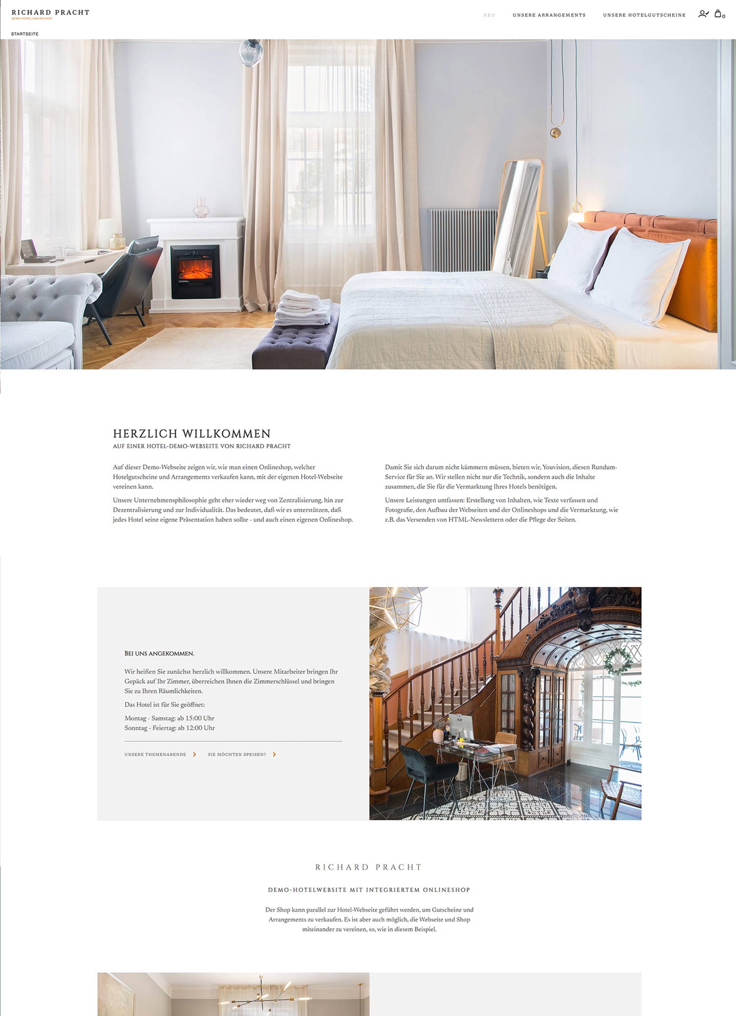 Onlineshop template für Hotel-Shop